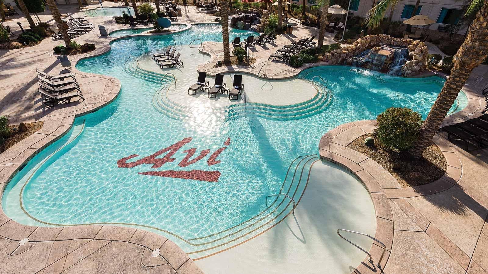 Pool view of Avi Resort & Casino
