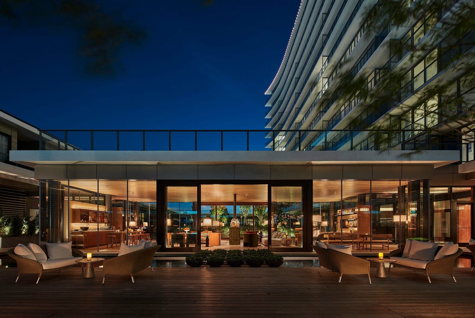 Patio view of Asbury Ocean Club Hotel