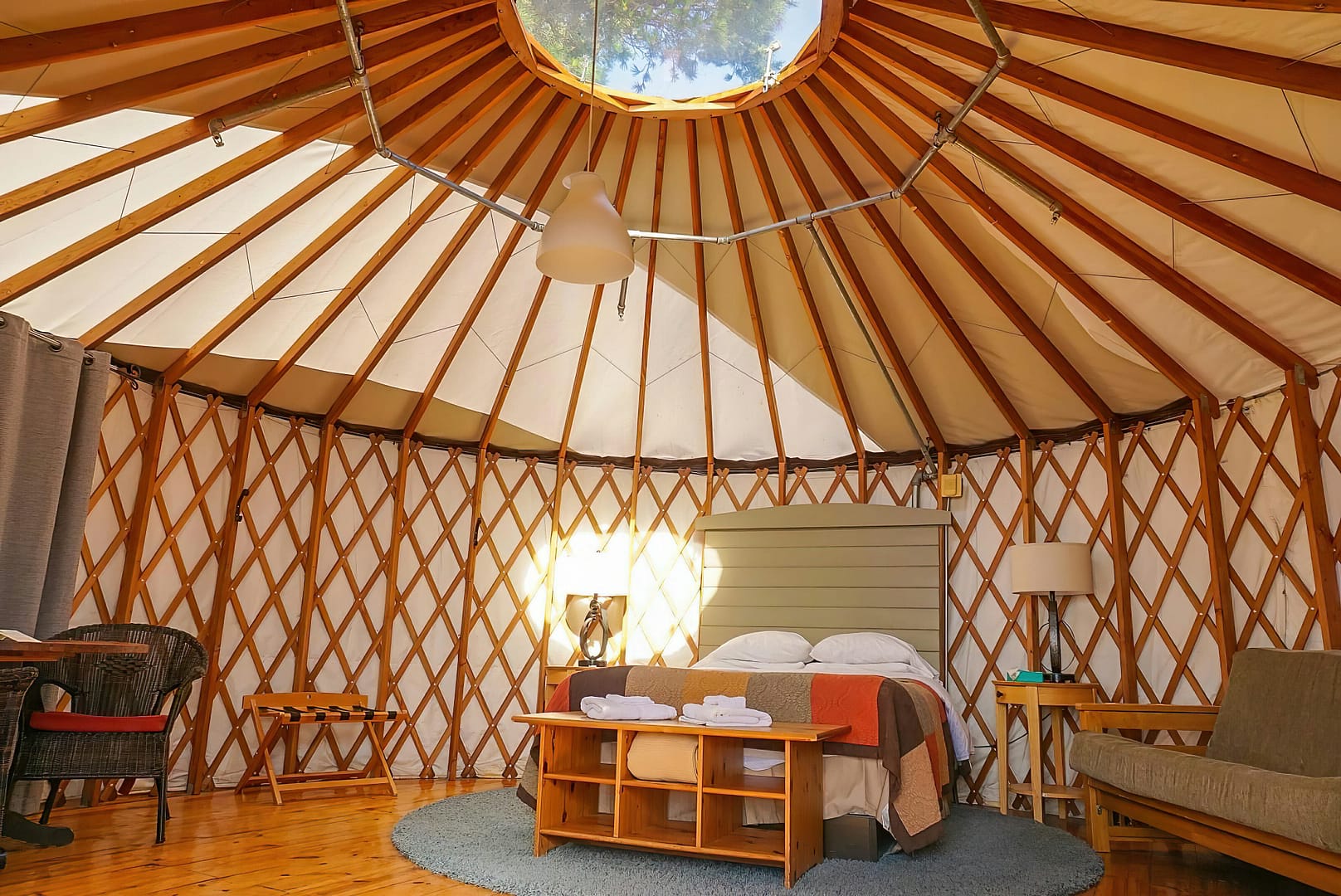 Bedroom view of Treebones Resort