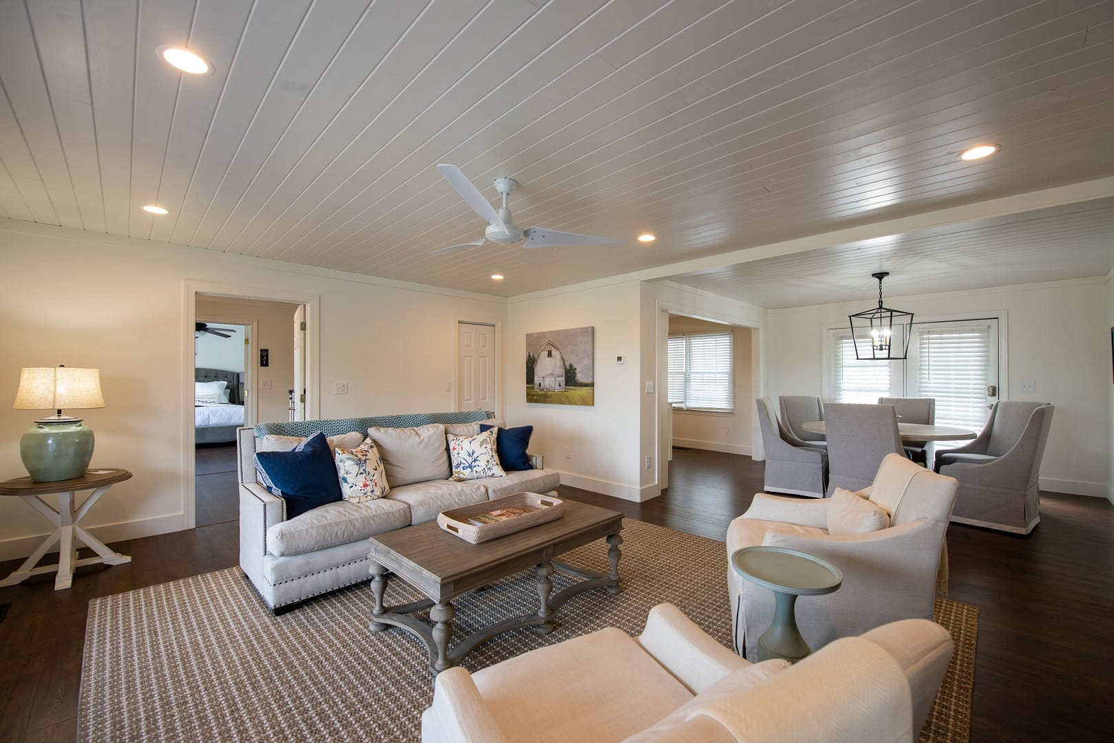 Living room view of Dahlonega Resort and Vineyard.