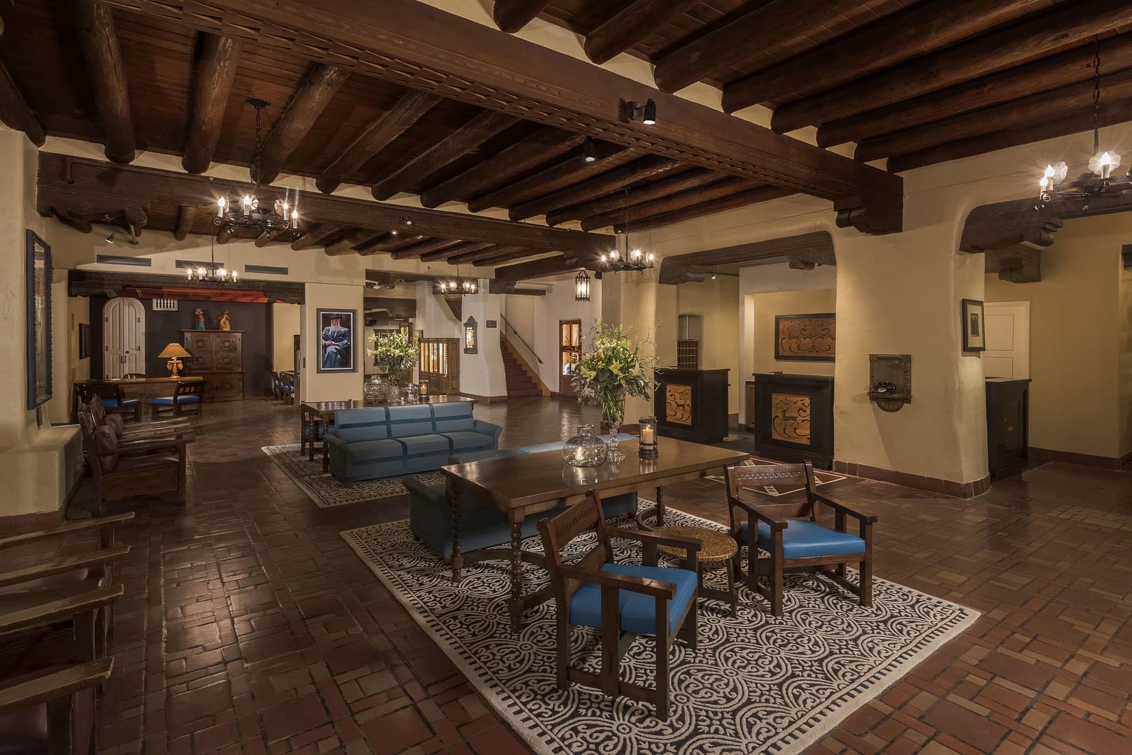 Lobby view of La Fonda on the Plaza