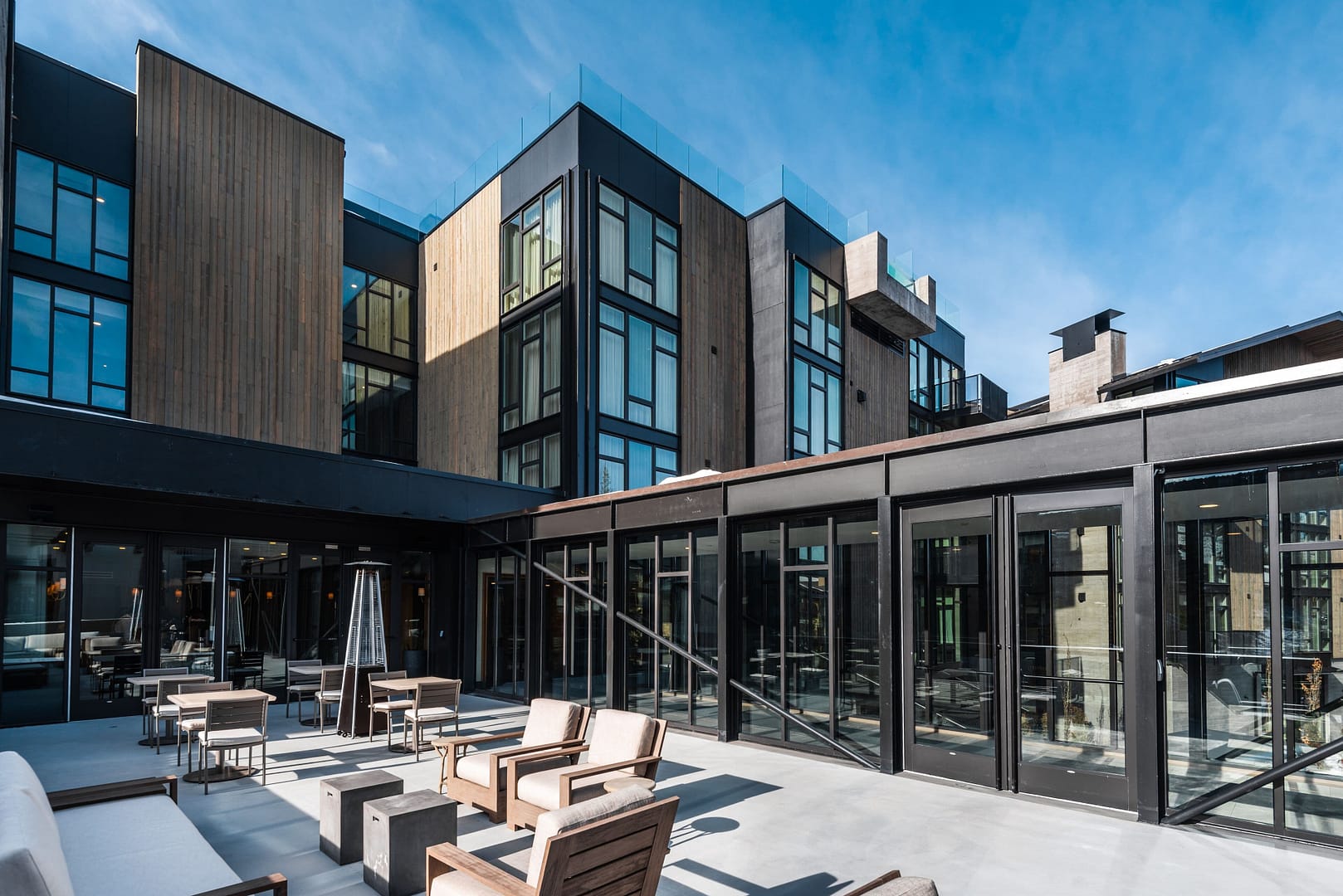 Patio view of Goldener Hirsch, Auberge Resorts Collection