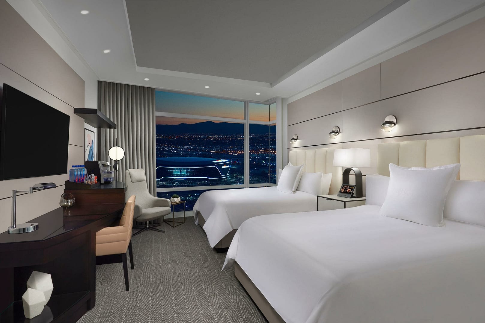 Bedroom view of ARIA Sky Suites