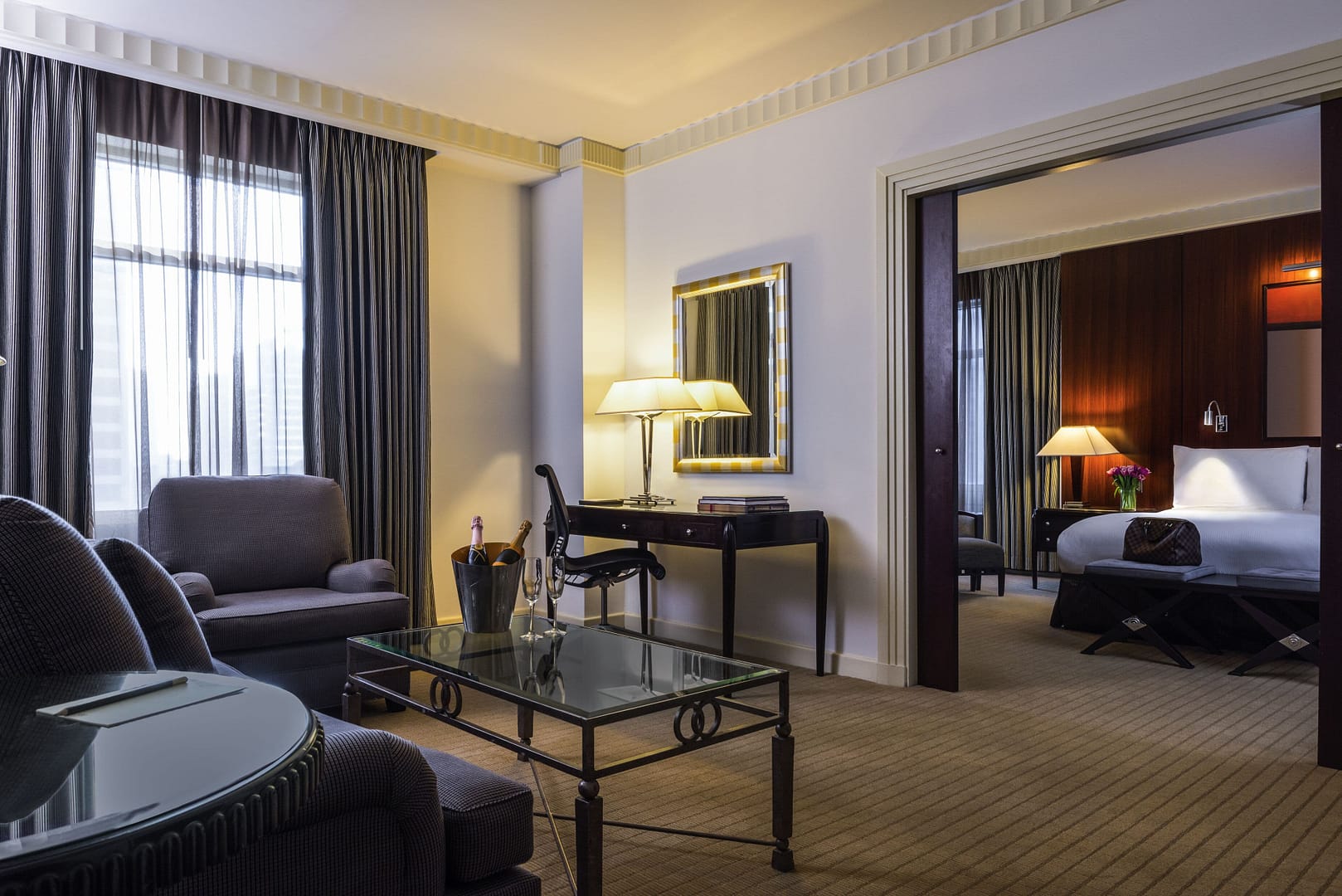 Living room view of Sofitel New York