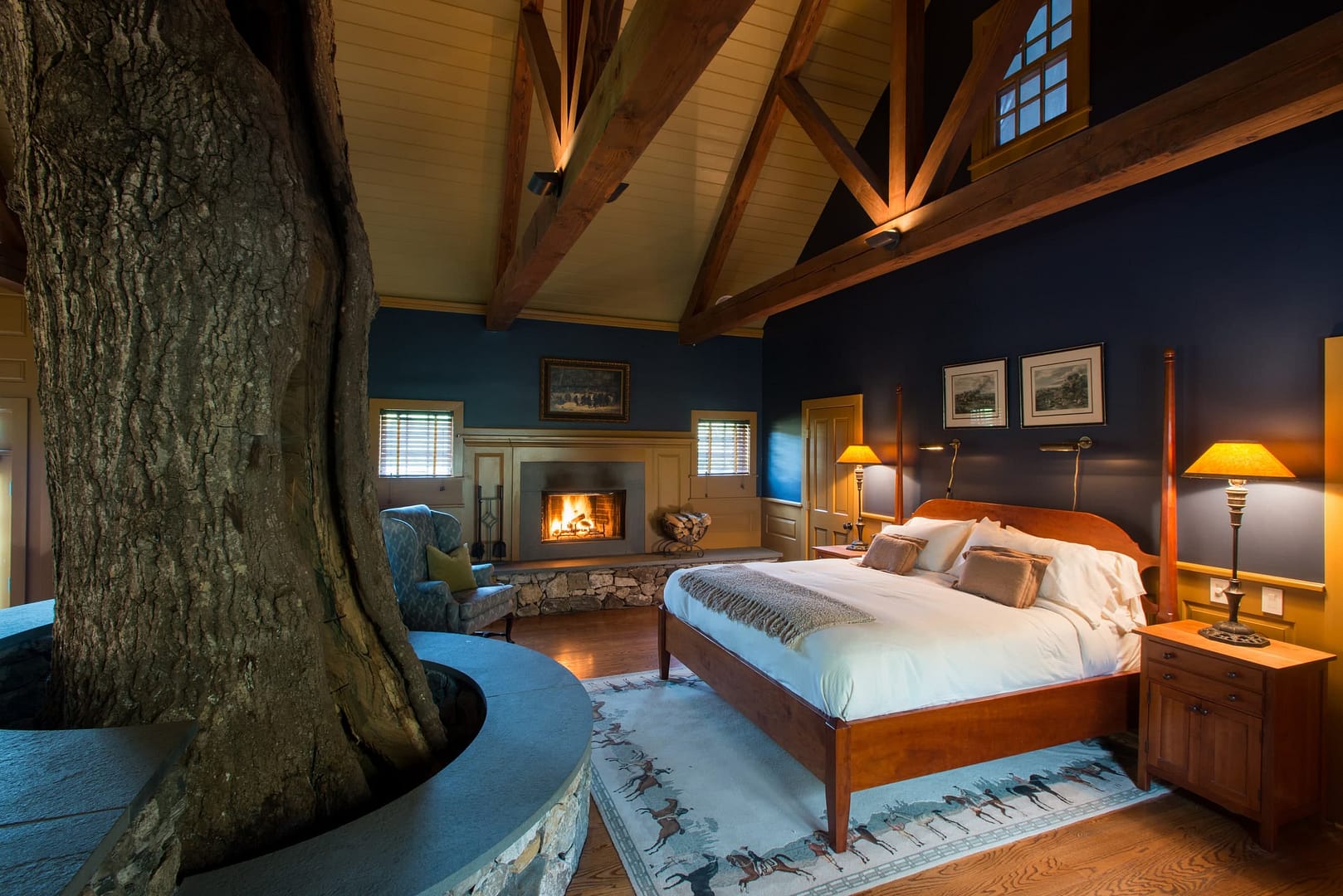 Bedroom view of Winvian Farm