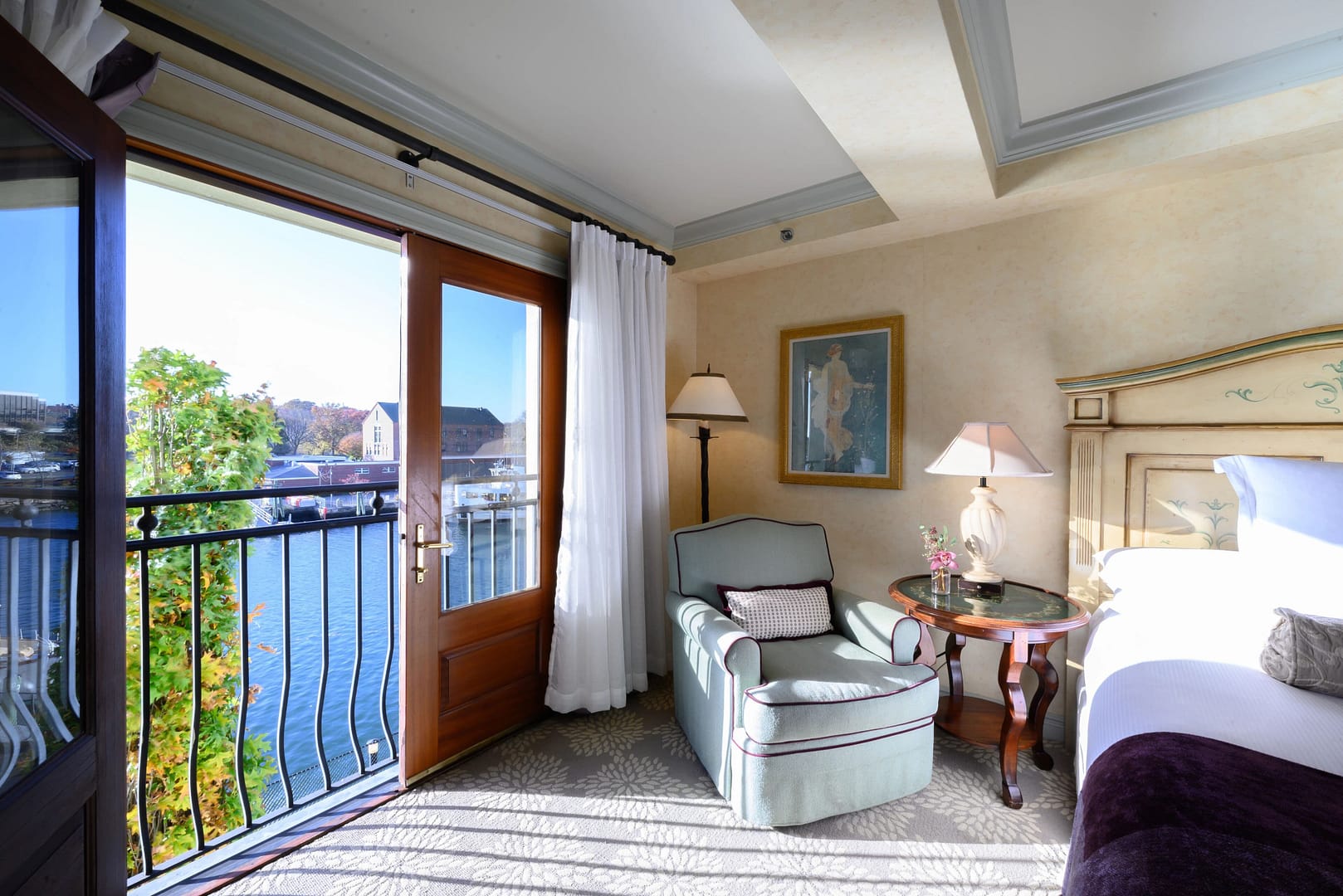 Bedroom view of Delamar Greenwich Harbor