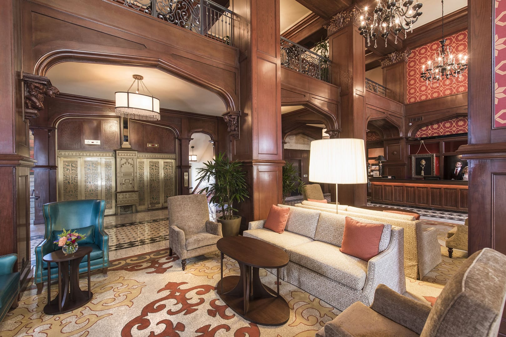 Lobby view of The Skirvin Hilton Oklahoma City