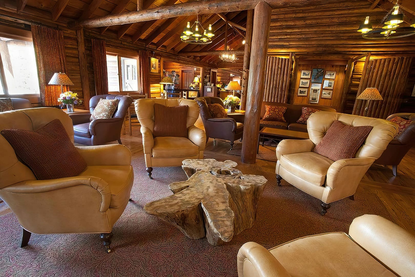 Lobby view of Jenny Lake Lodge