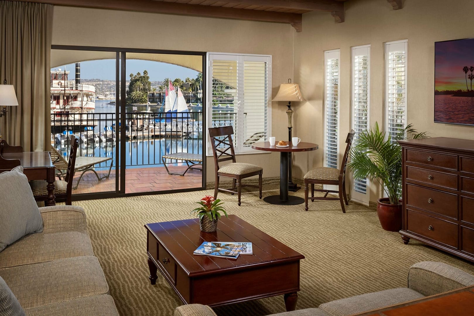 Living room view of Bahia Resort Hotel