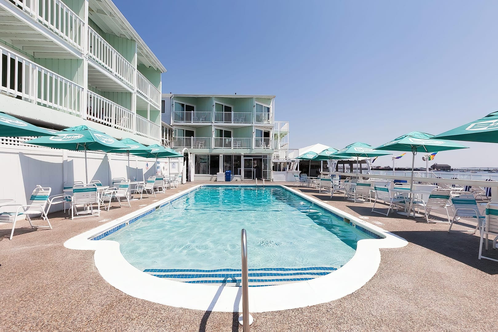 Pool view of The Boatslip Resort