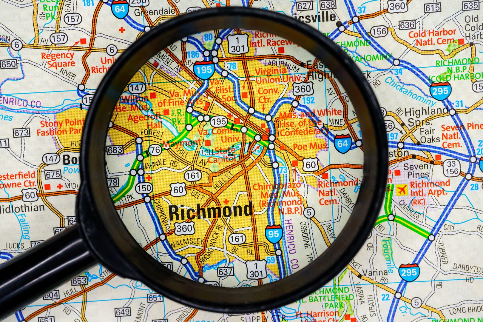 Richmond on USA map