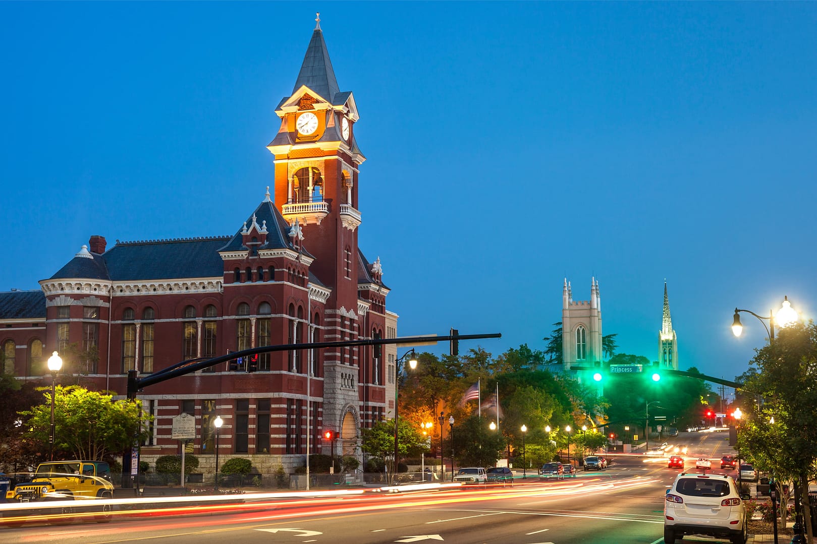 Downtown Wilmington, NC at night
