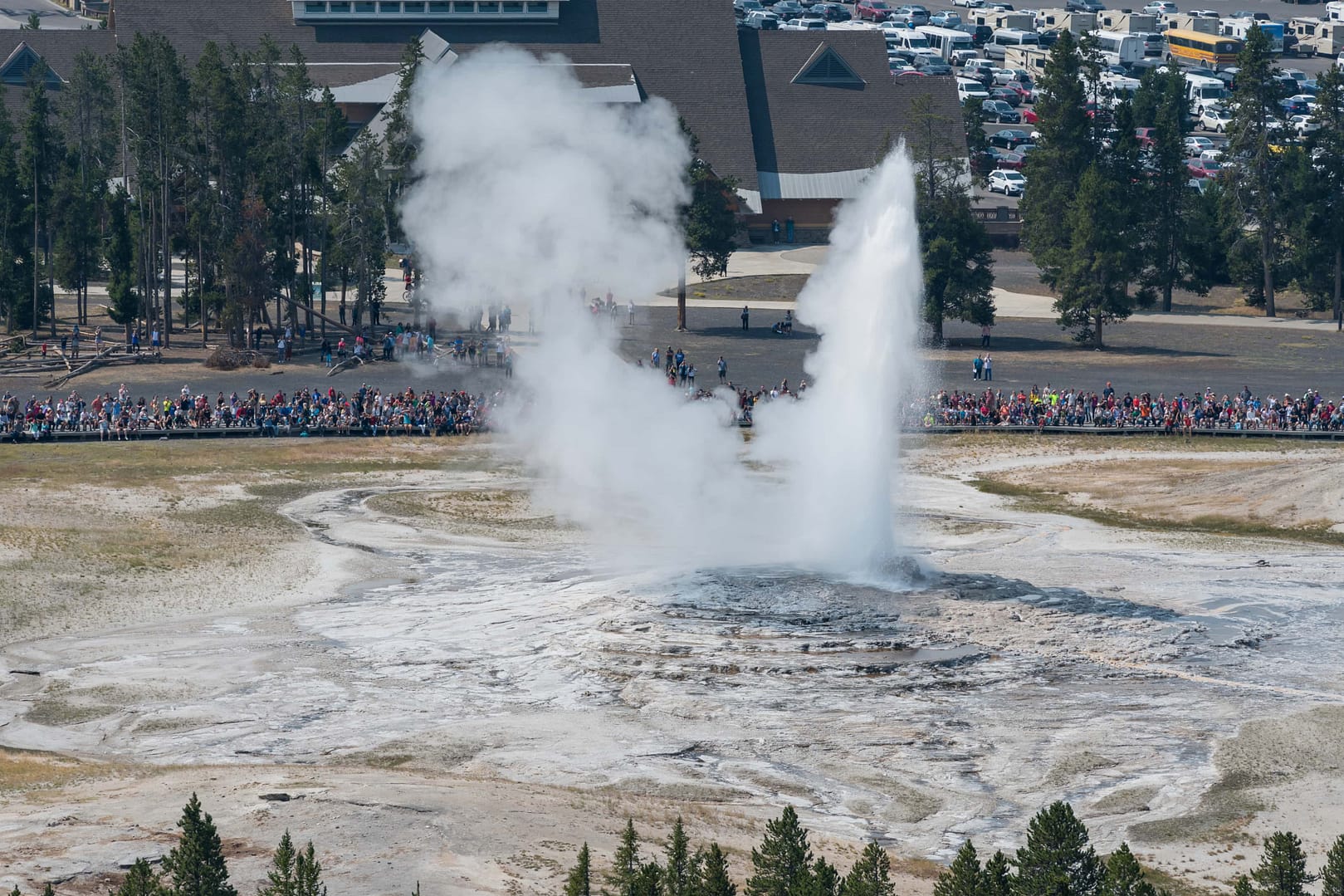 Old Faithful Erupts in Yellowstone