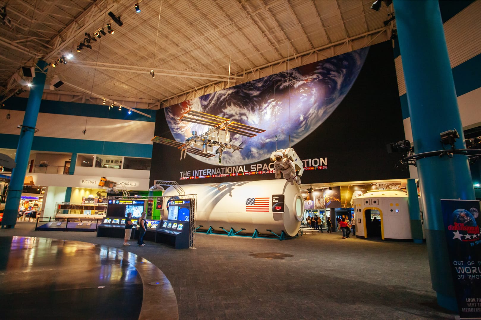 Interior of Space Center in Houston, USA