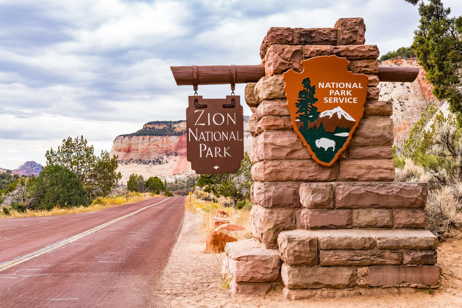 Zion National Park entrance sign