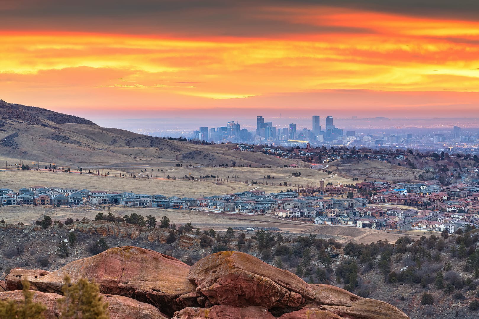 Downtown Denver, Colorado, USA from Red Rocks