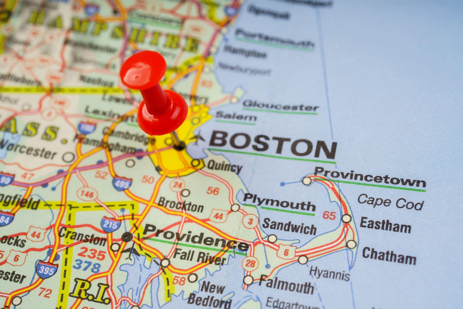 Boston, USA map background