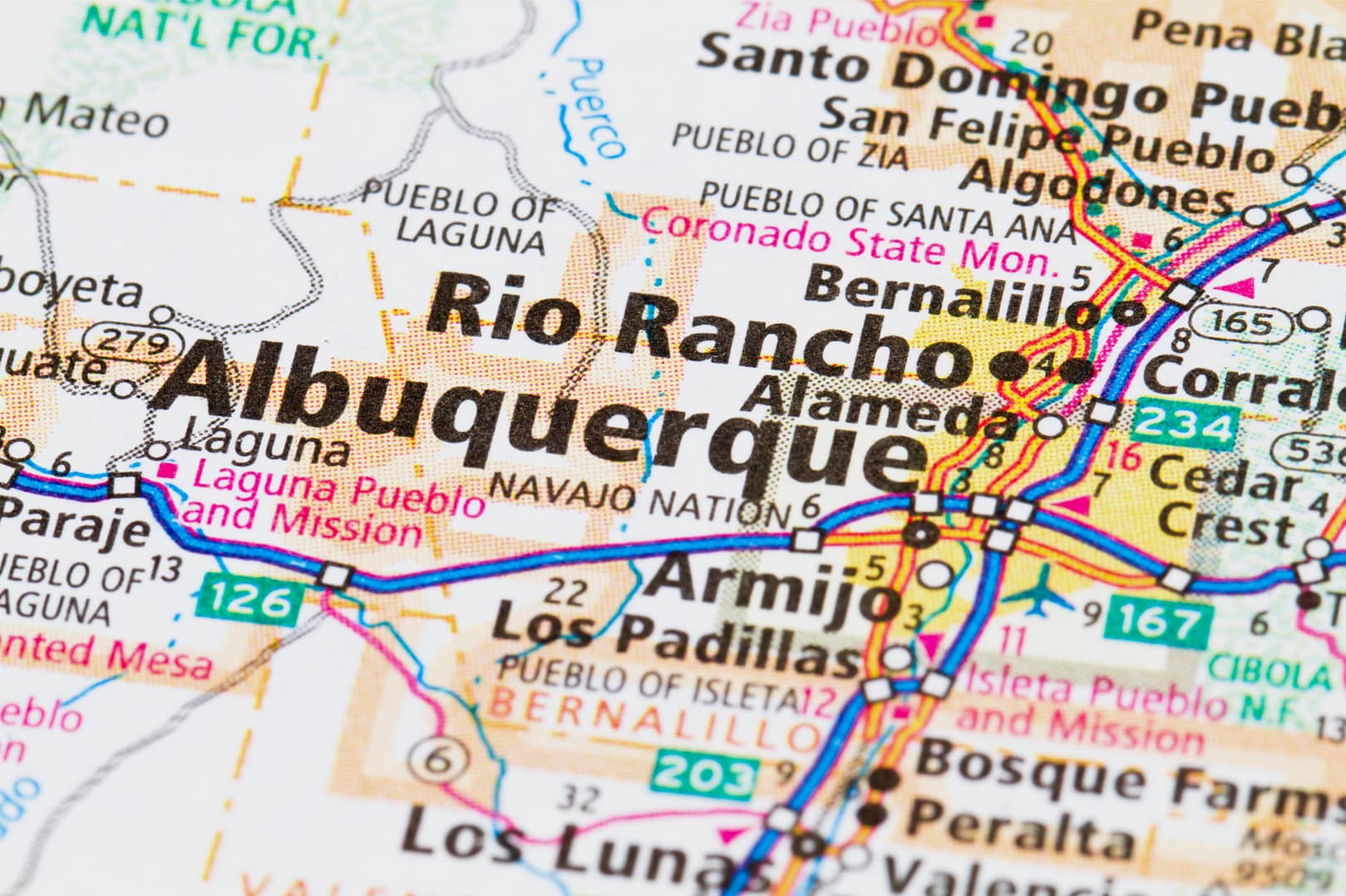 Albuquerque, New Mexico map