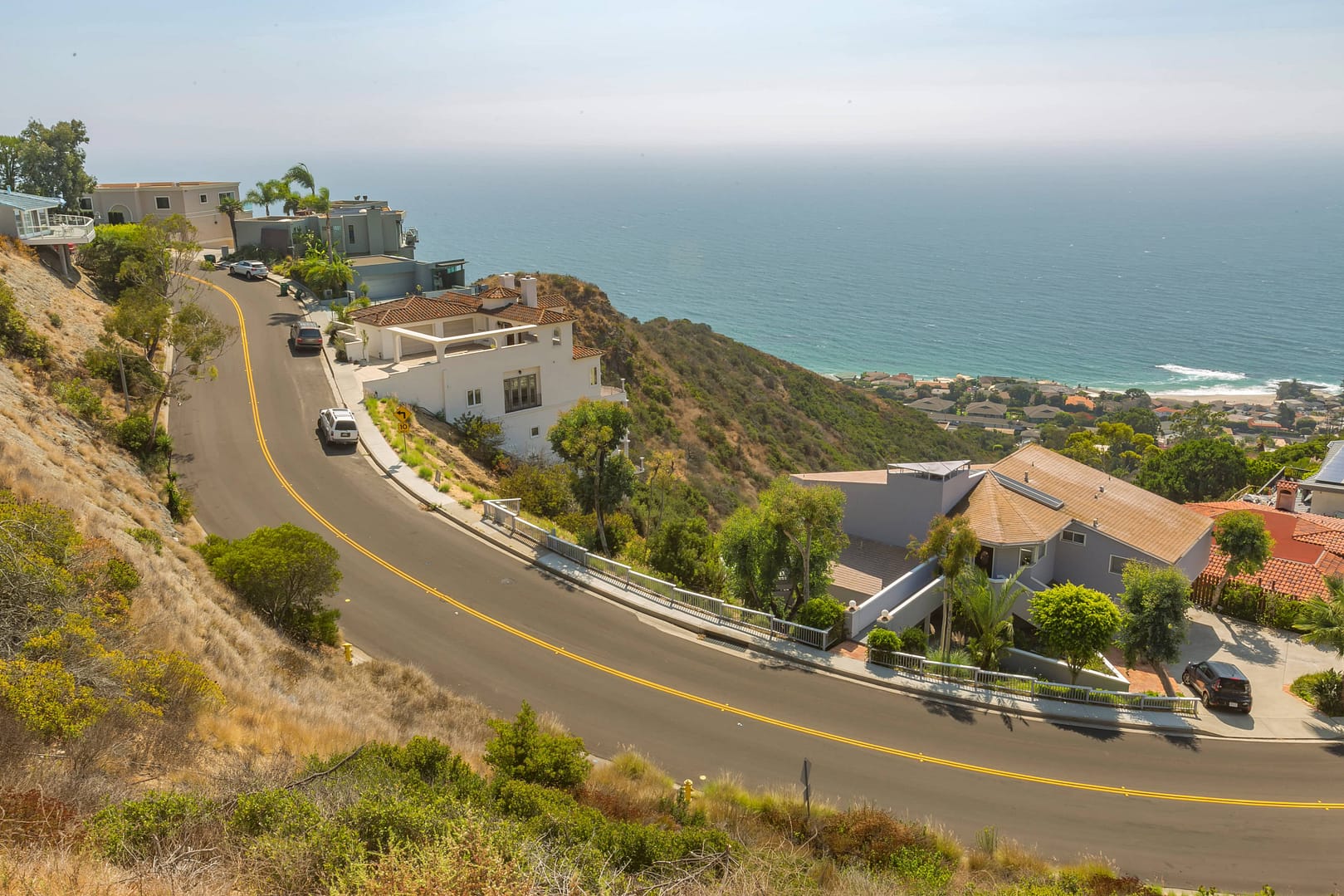 Coastal view of homes in Laguna Beach California