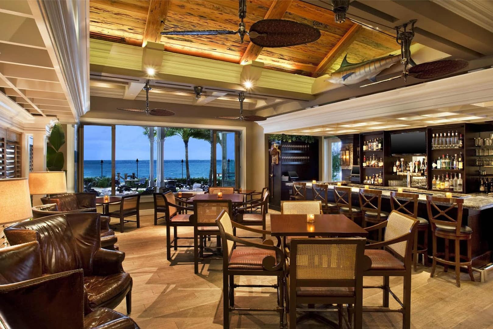 Inside restaurant view of Latitudes Cafe