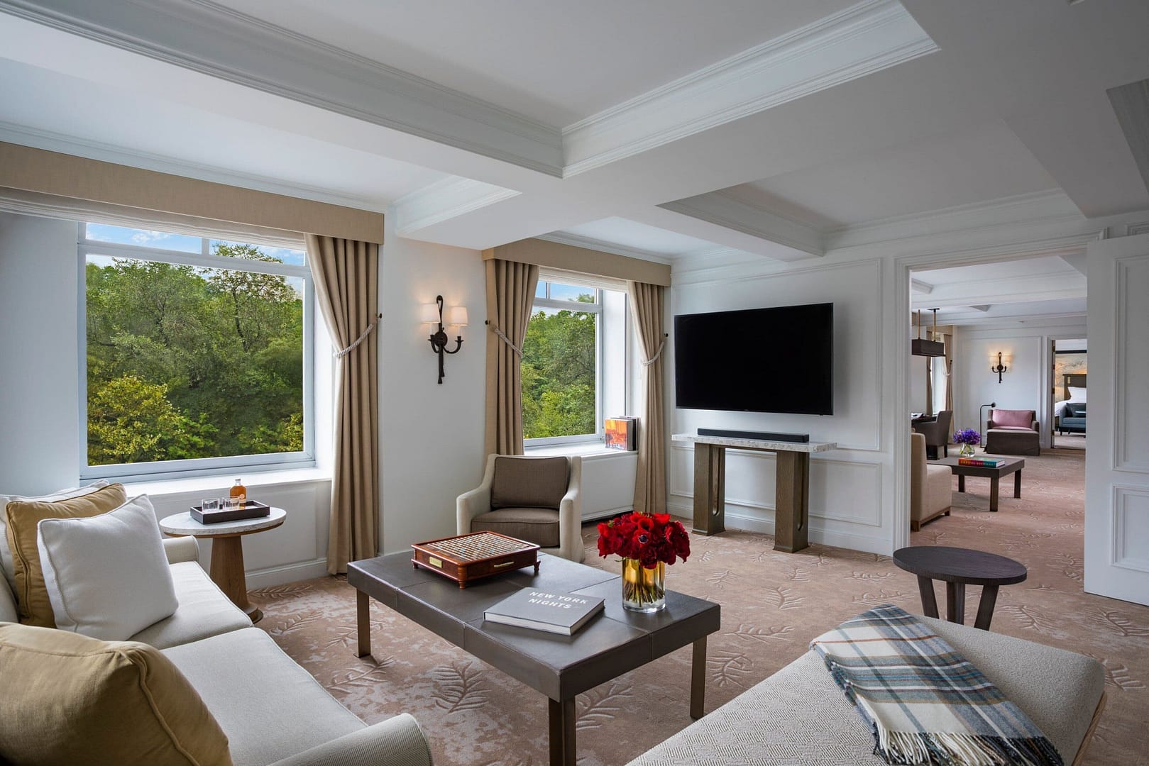 Living room view of The Ritz-Carlton New York, Central Park