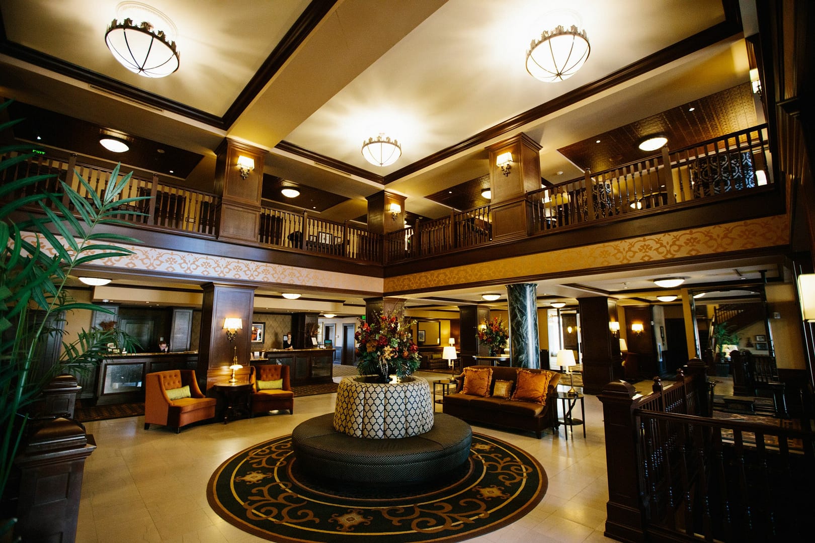 Lobby view of Hotel Julien Dubuque