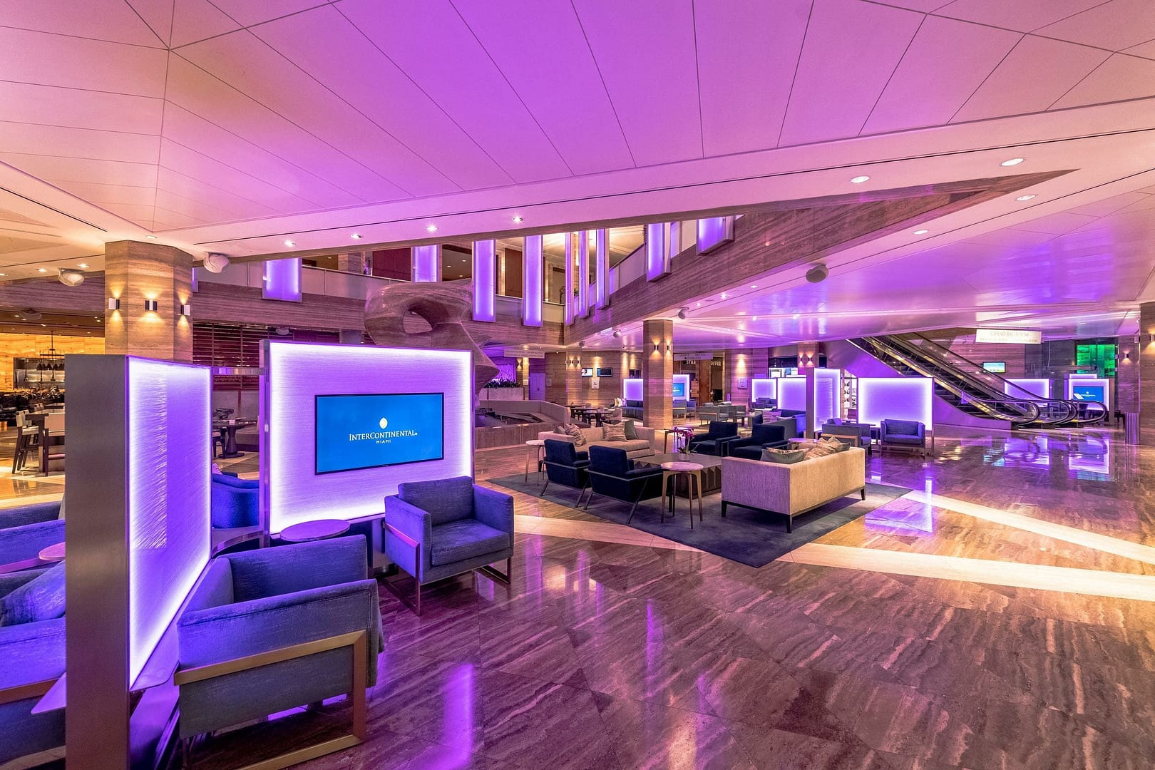 Lobby view of InterContinental Miami, an IHG Hotel