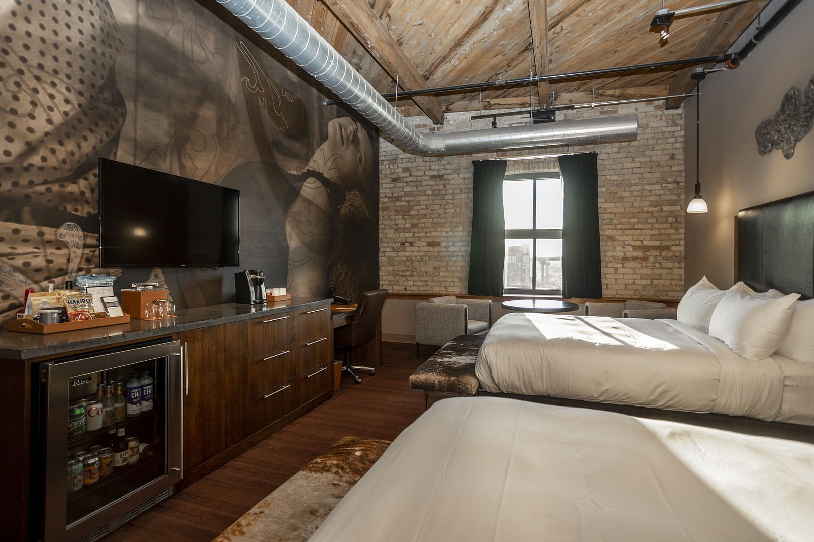 Bedroom view of The Iron Horse Hotel