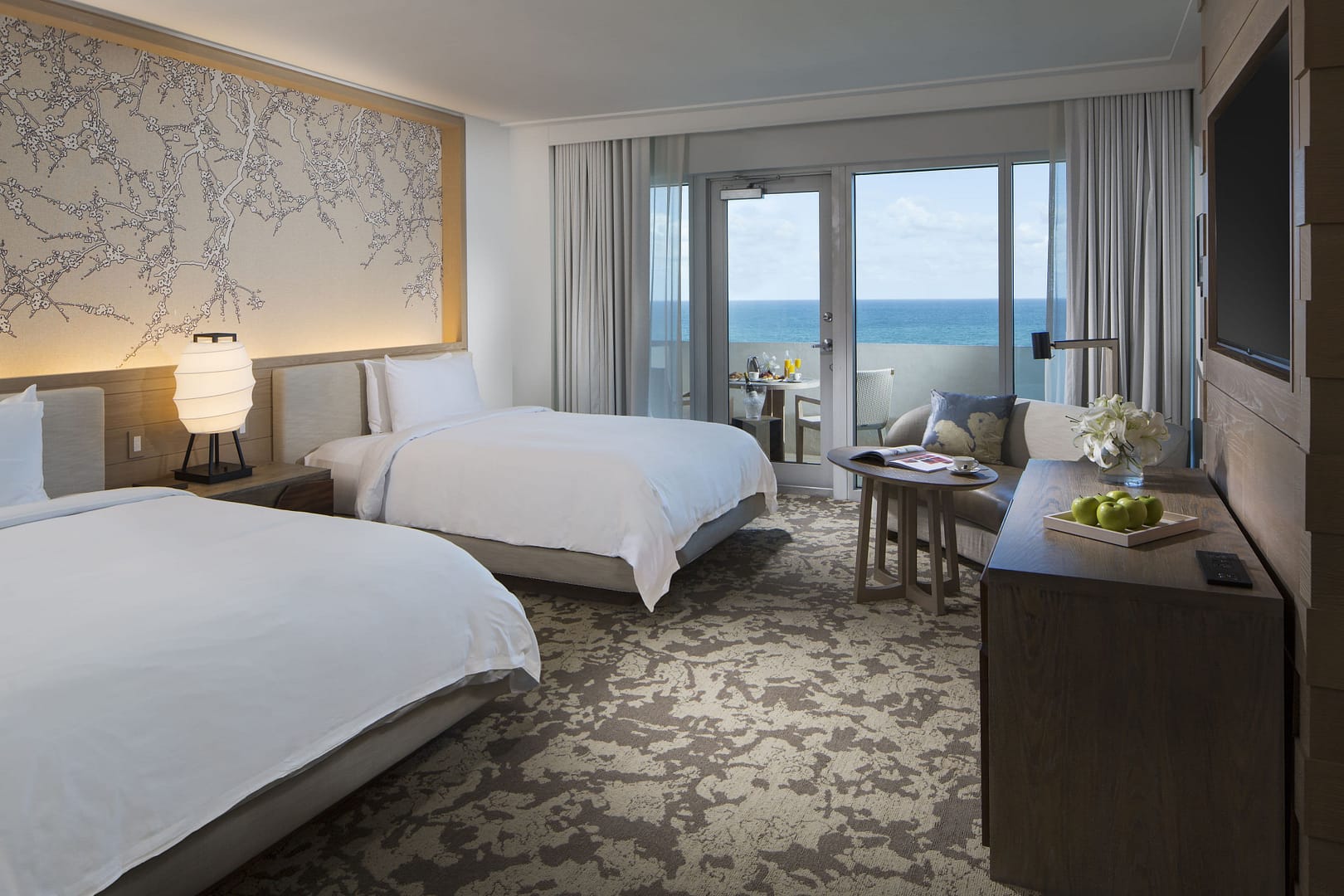 Bedroom view of Nobu Hotel Miami Beach