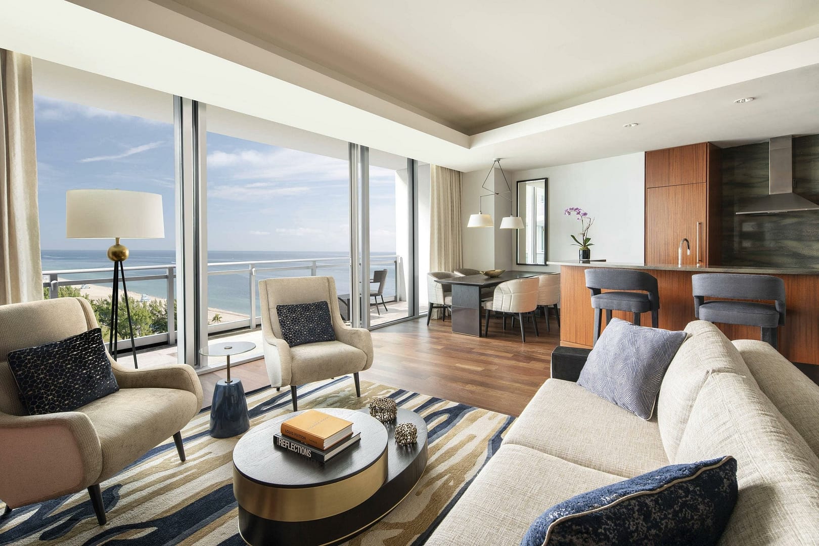 Living room view of The Ritz-Carlton Bal Harbour, Miami