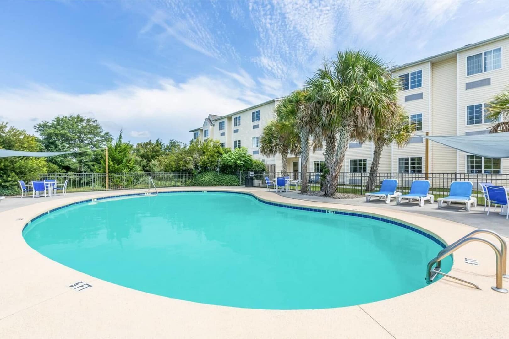 Pool view of The Windstar Hotel at Carolina Beach