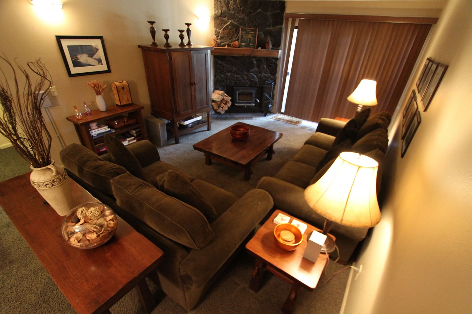 Living room view of The Summit Condominiums