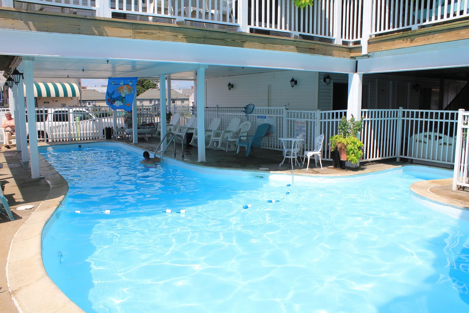 Pool view of The Atlantic Motel