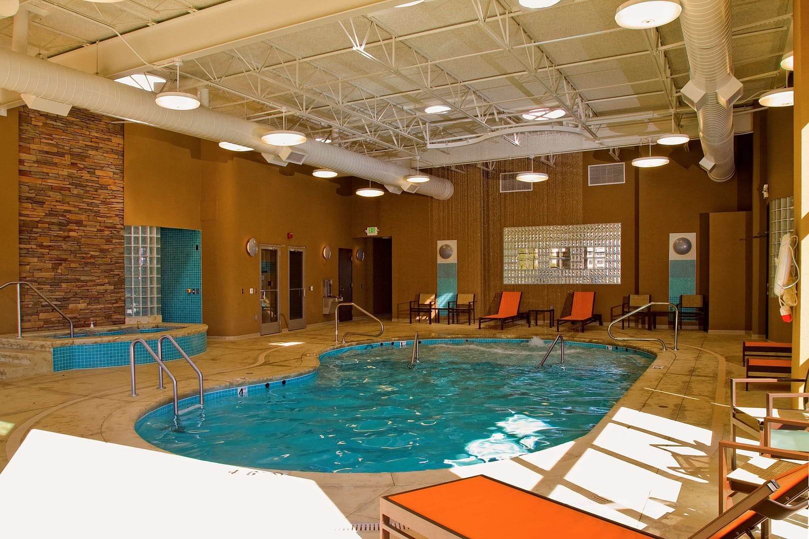 Pool view of Hampton Inn Wheeling