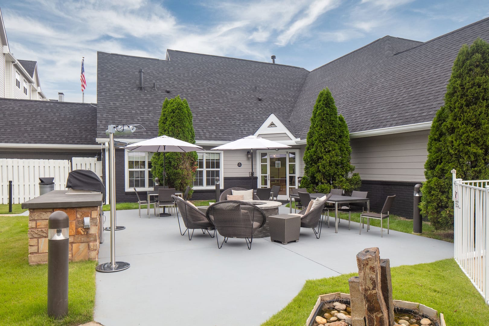 Patio view of Residence Inn by Marriott Little Rock