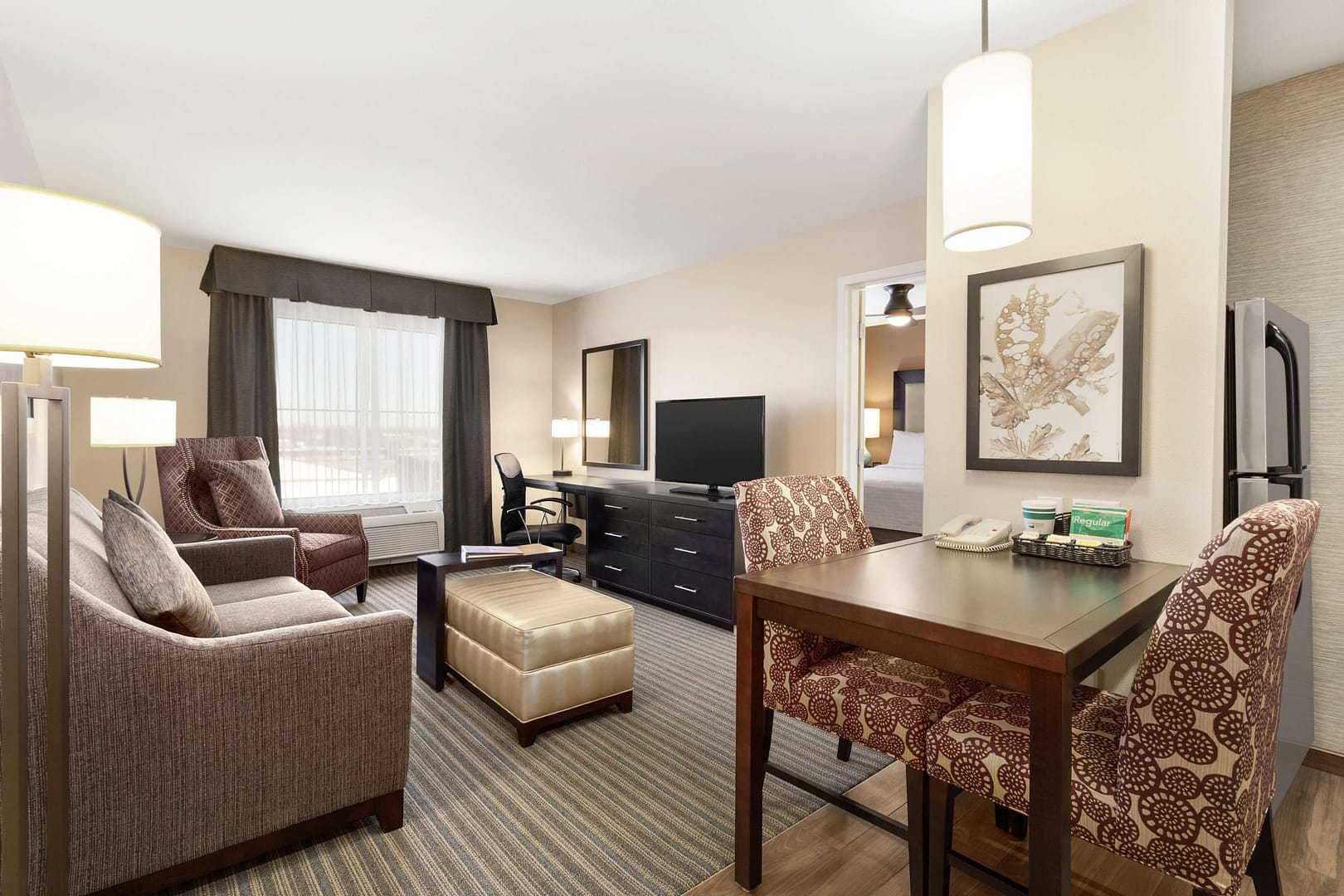 Living room view of Homewood Suites by Hilton Fargo