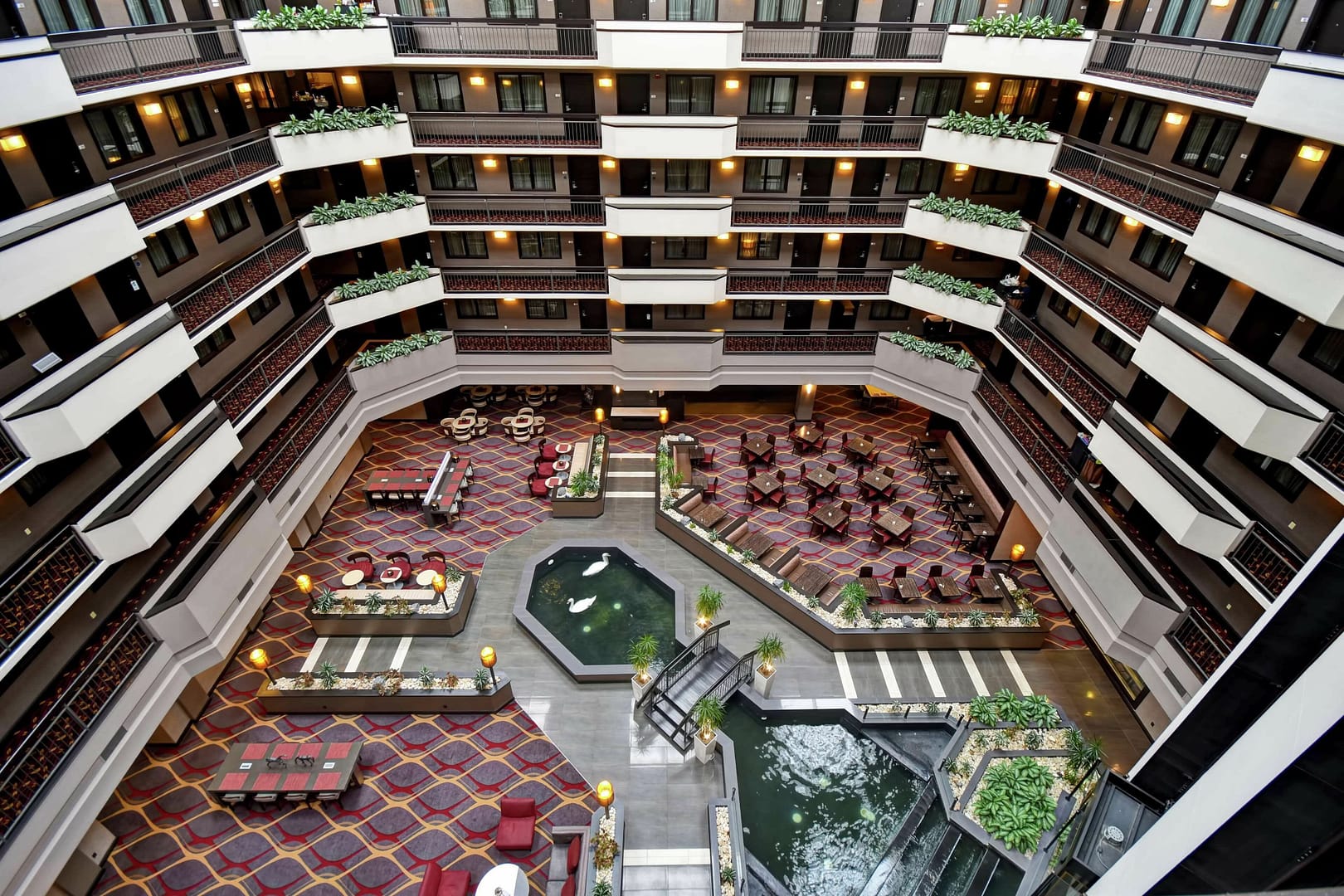 Lobby view of Embassy Suites by Hilton Dulles Airport