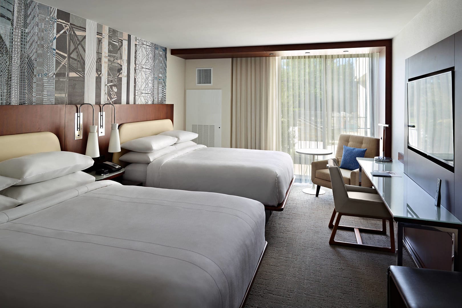 Bedroom view of Marriott at the University of Dayton