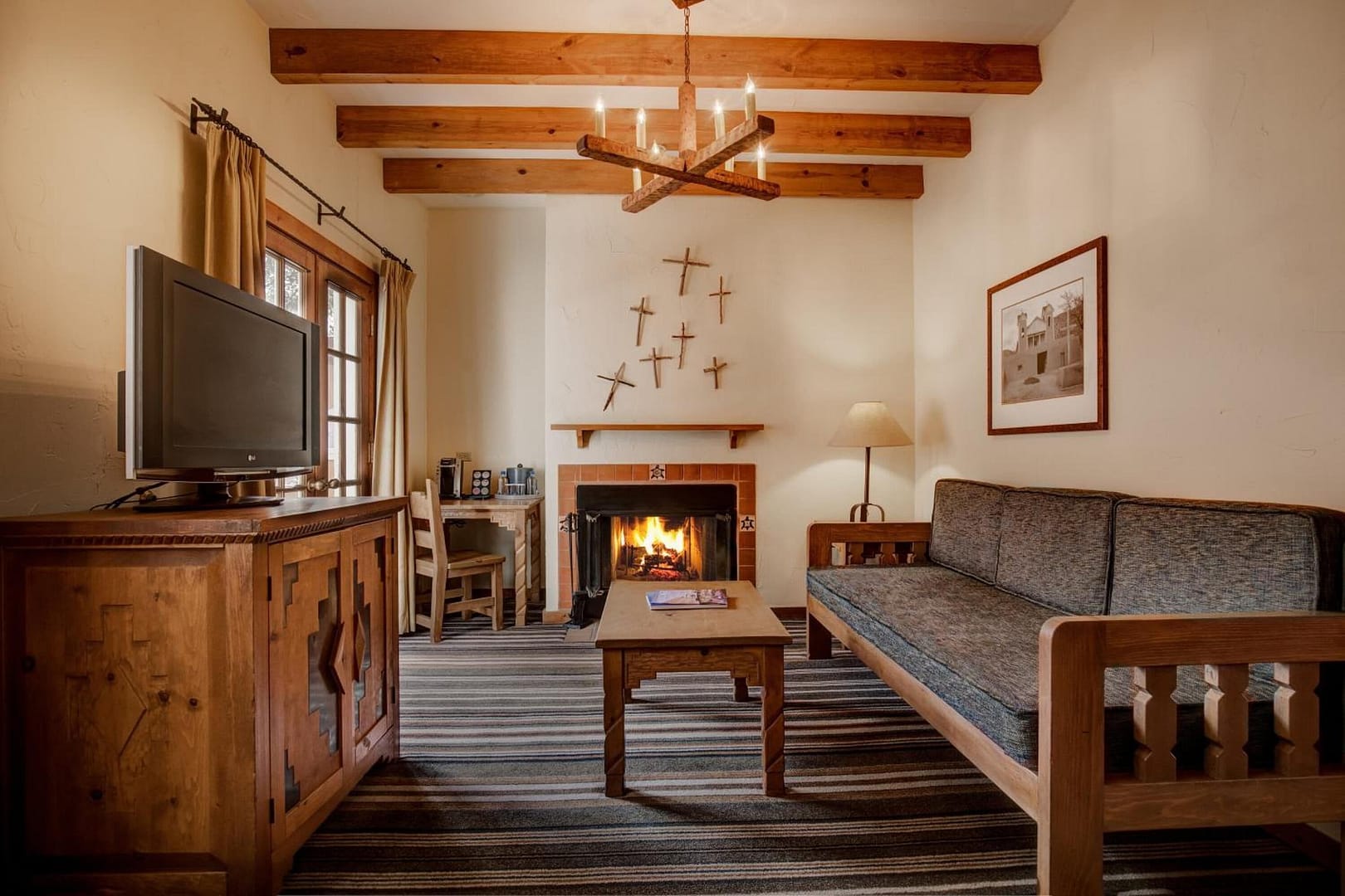 Living room view of Hotel Chimayó de Santa Fe