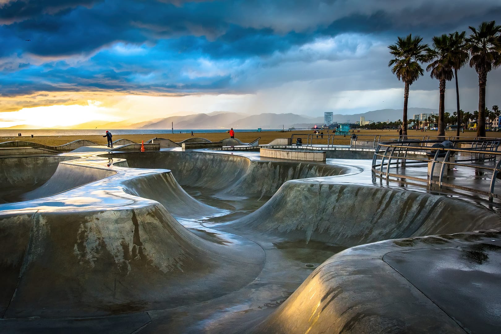 Venice Beach Skatepark at Venice Beach in Los Angeles, California