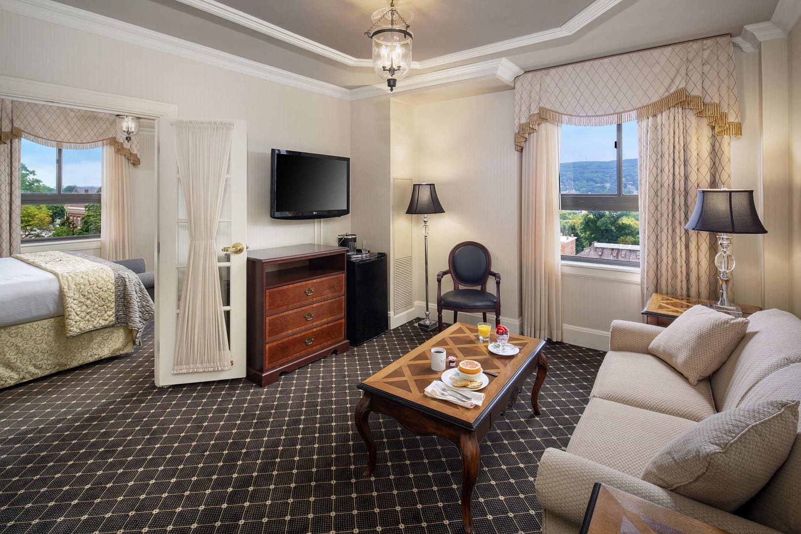 Living room view of Historic Hotel Bethlehem