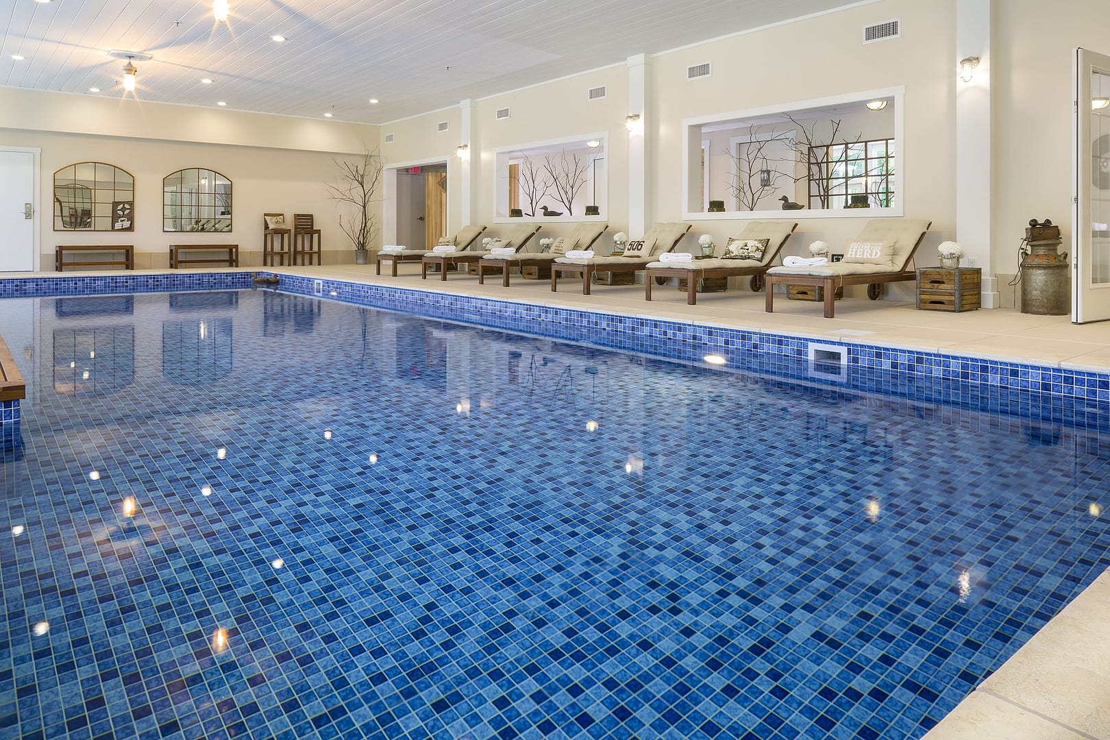 Pool view of 506 On the River Inn Woodstock