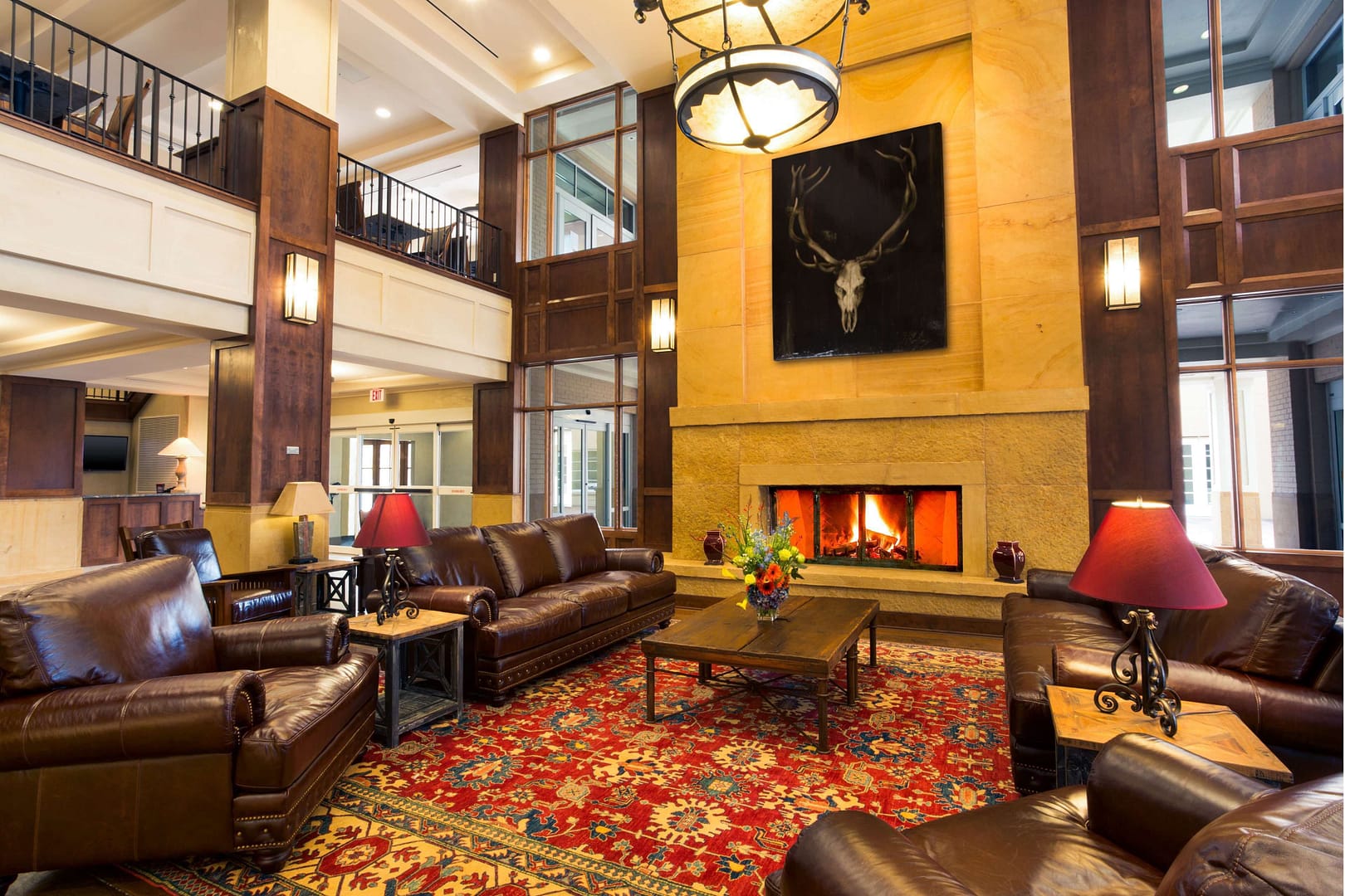 Lobby view of Drury Plaza Hotel in Santa Fe
