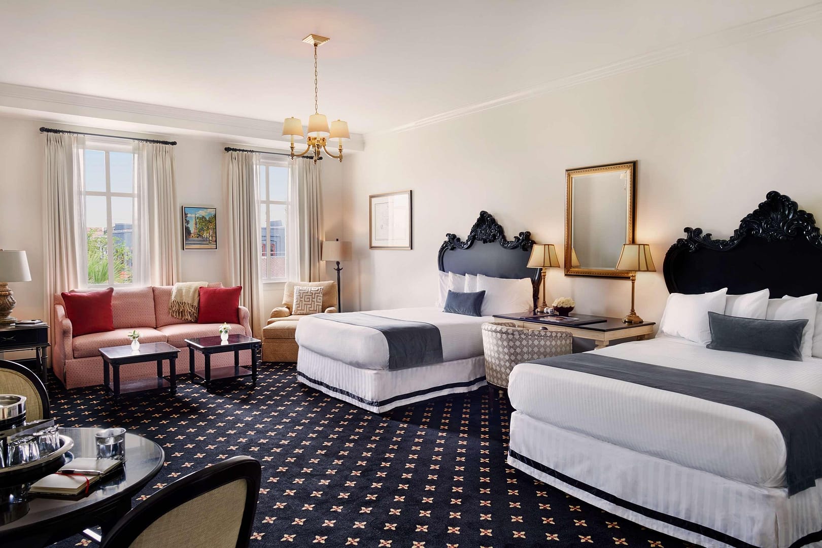 Bedroom view of French Quarter Inn