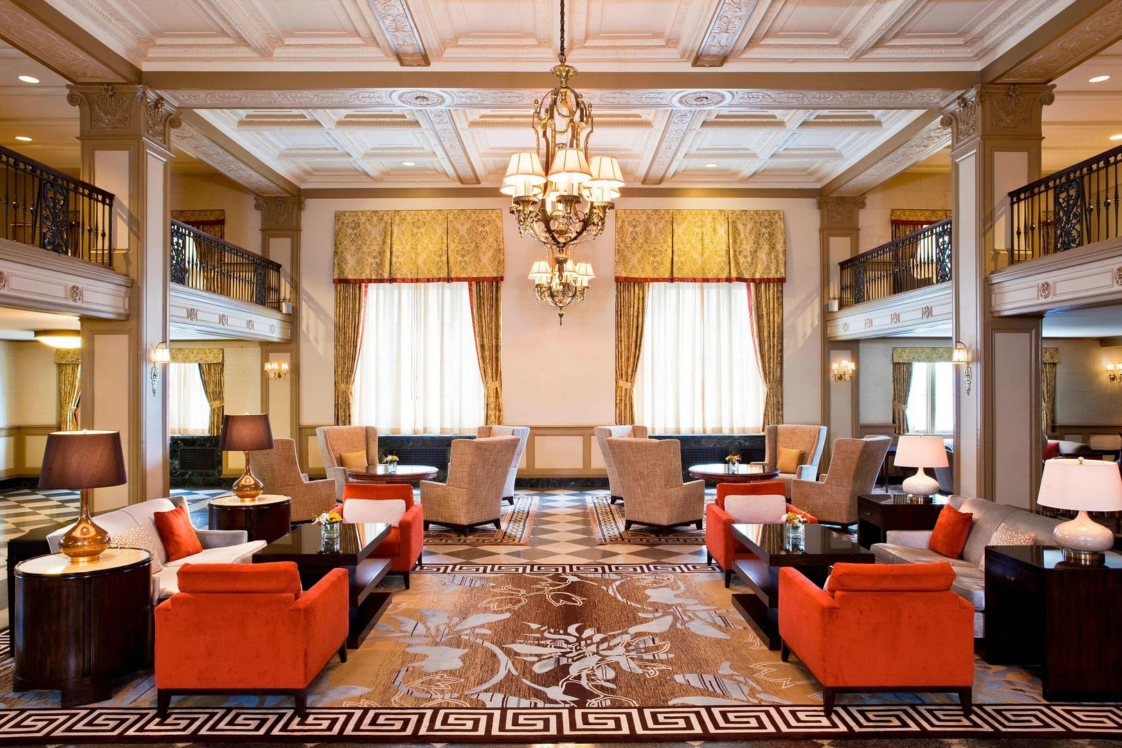 Lobby view of The Westin Poinsett, Greenville