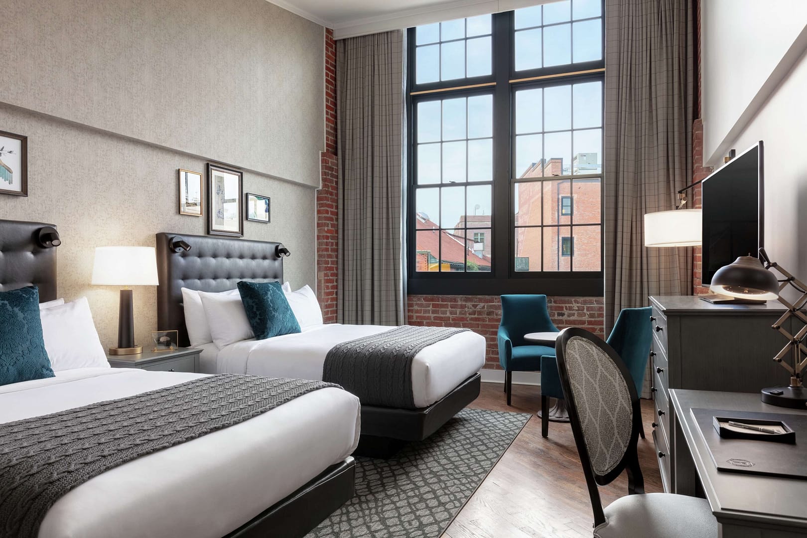 Bedroom view of The Foundry Hotel Asheville, Curio Collection by Hilton