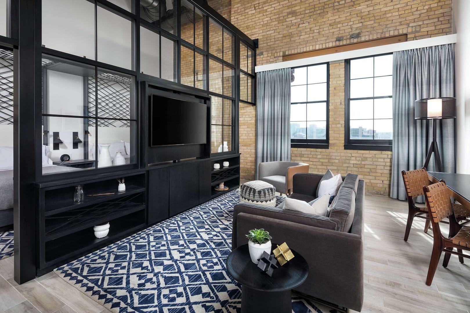 Living room view of Canopy by Hilton Minneapolis Mill District