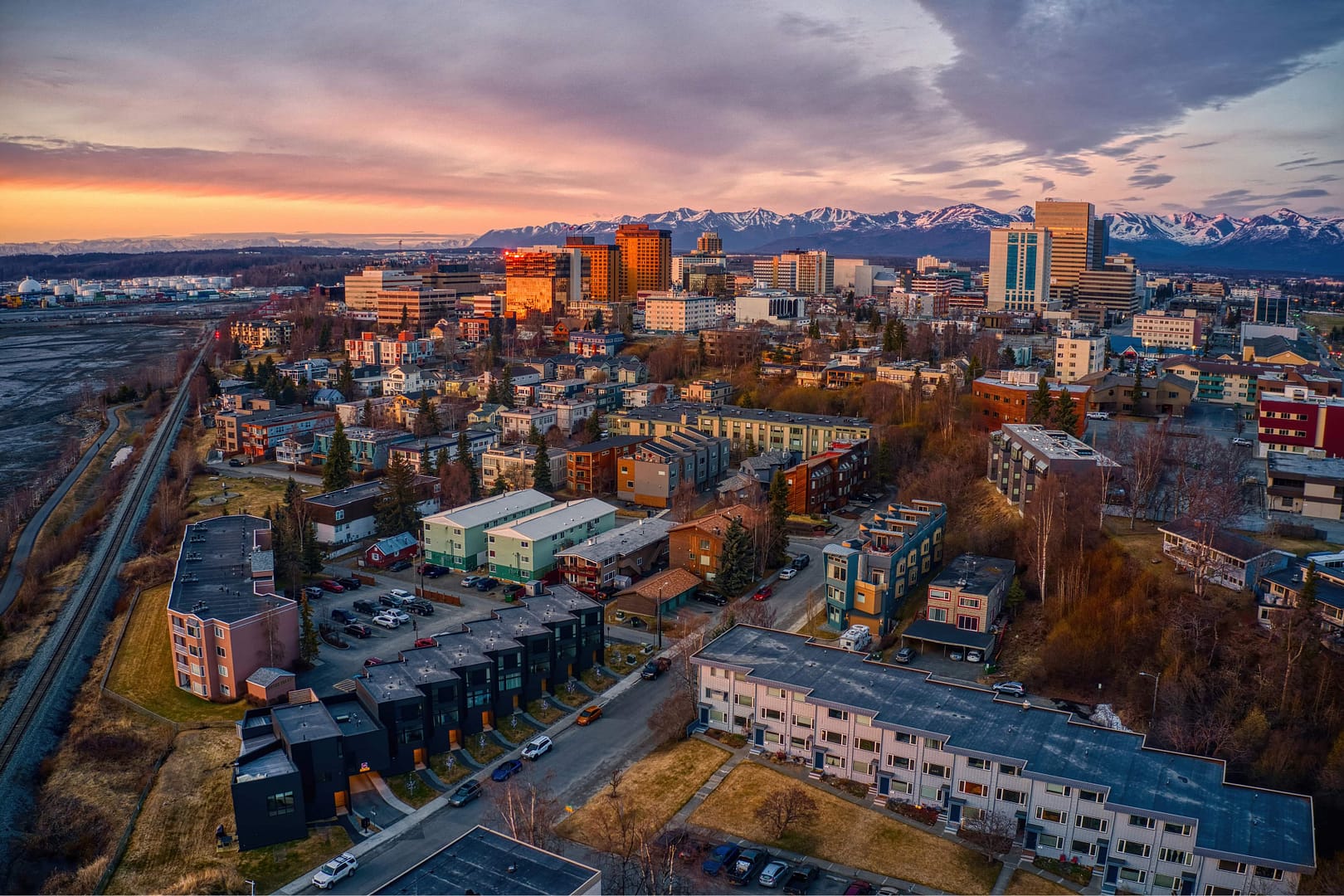 Aerial view of Anchorage, Alaska