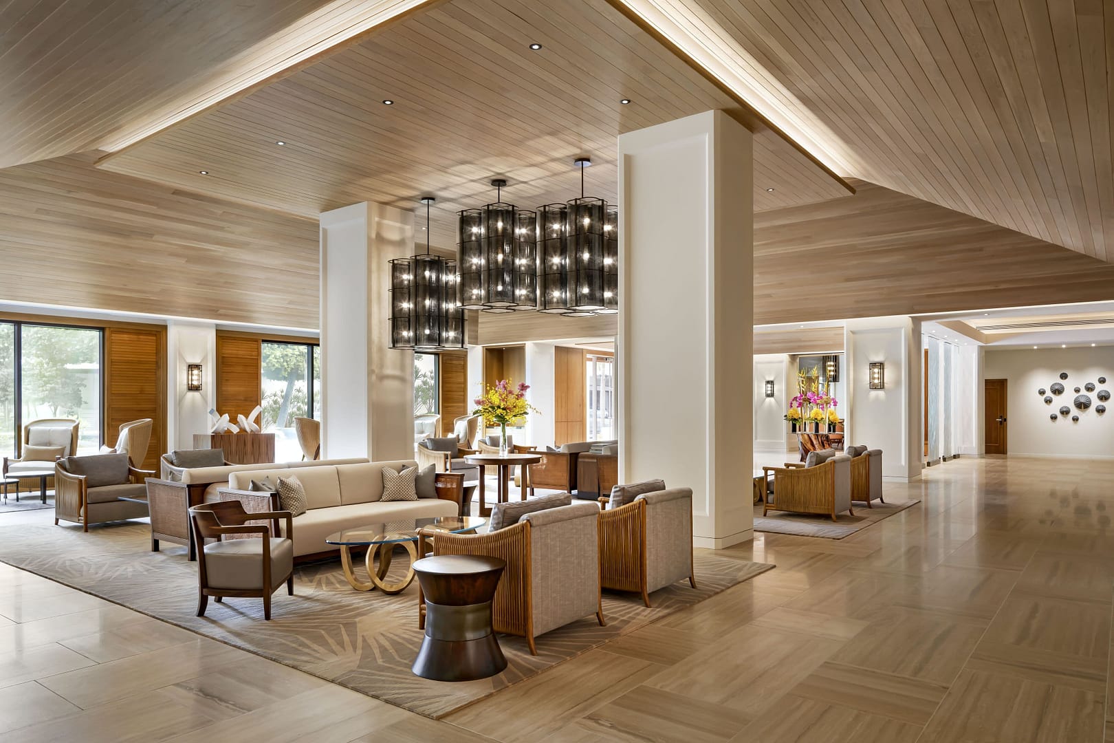 Lobby view of Halepuna Waikiki by Halekulani