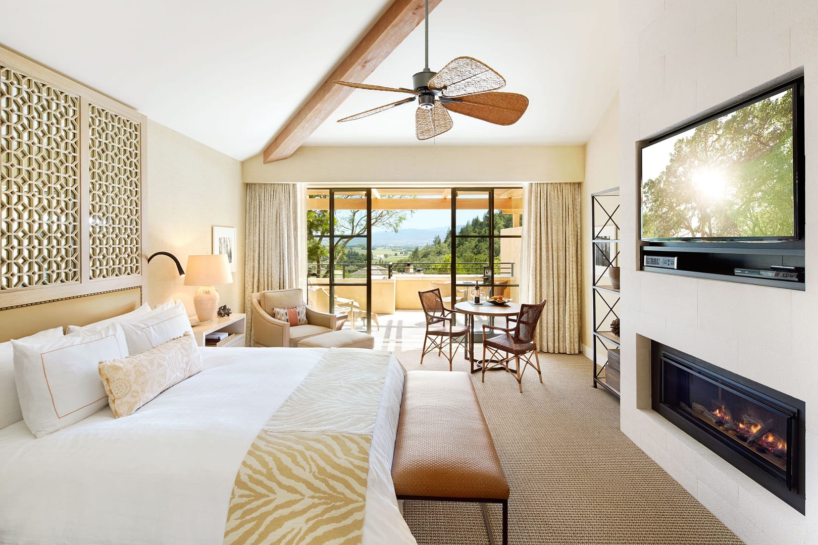 Bedroom view of Auberge du Soleil